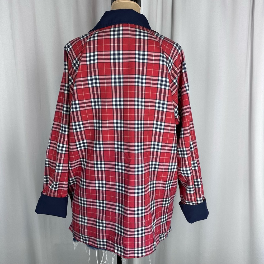 NWOT KORET Country Club Reversible Jacket Sz M Navy Blue/McGregor Plaid - Picture 6 of 15